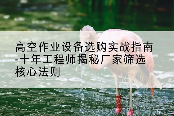 宁蒗剪叉式升降机厂家-高空作业设备选购实战指南-十年工程师揭秘厂家筛选核心法则