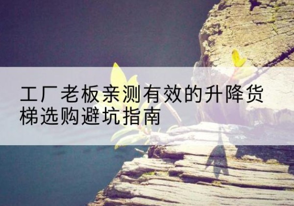 宁蒗升降货梯怎么选-工厂老板亲测有效的升降货梯选购避坑指南